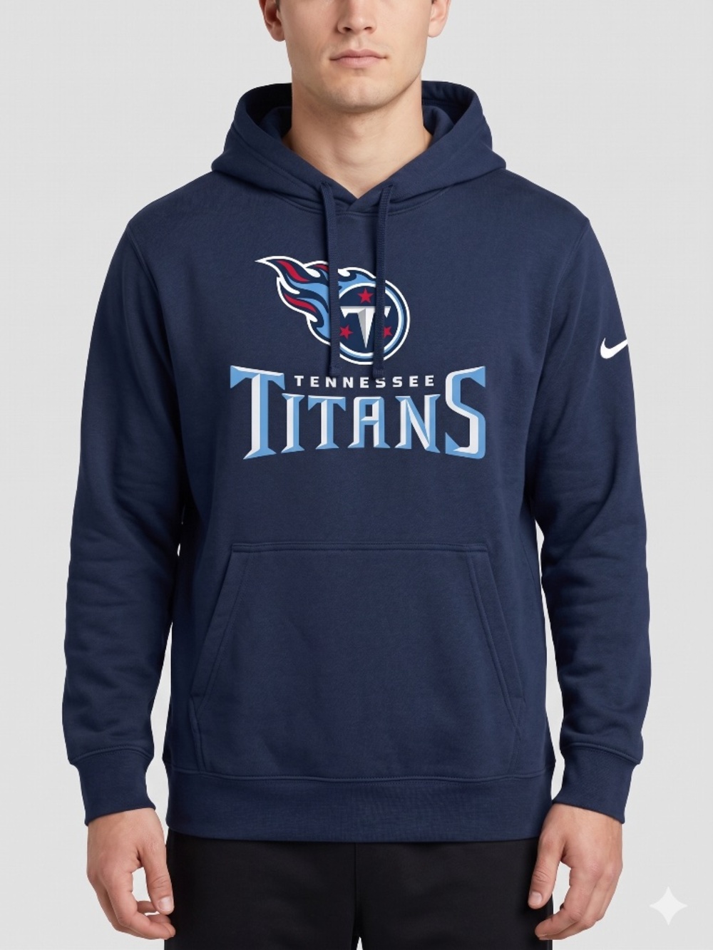 Nike NFL Tennessee Titans Hoodie Navy Blue Men's XL Graphic Pullover Sweatshirt